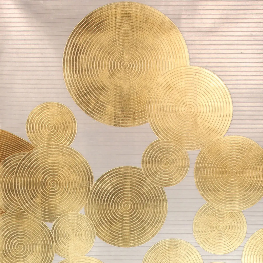 Обои ручная роспись в стиле Арт-деко Namban Colourway SC-289 on gold gilded paper