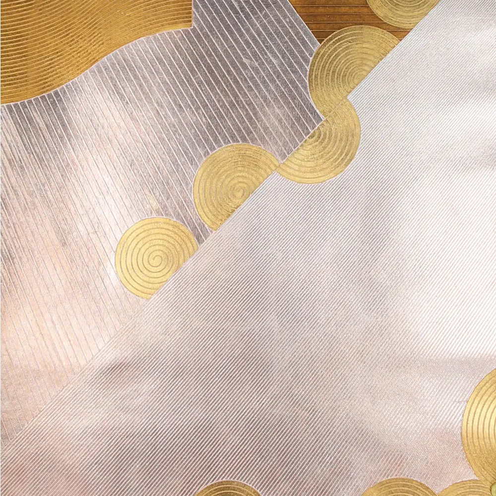 Обои ручная роспись в стиле Арт-деко Namban Colourway SC-290 on Deep Rich Gold gilded paper