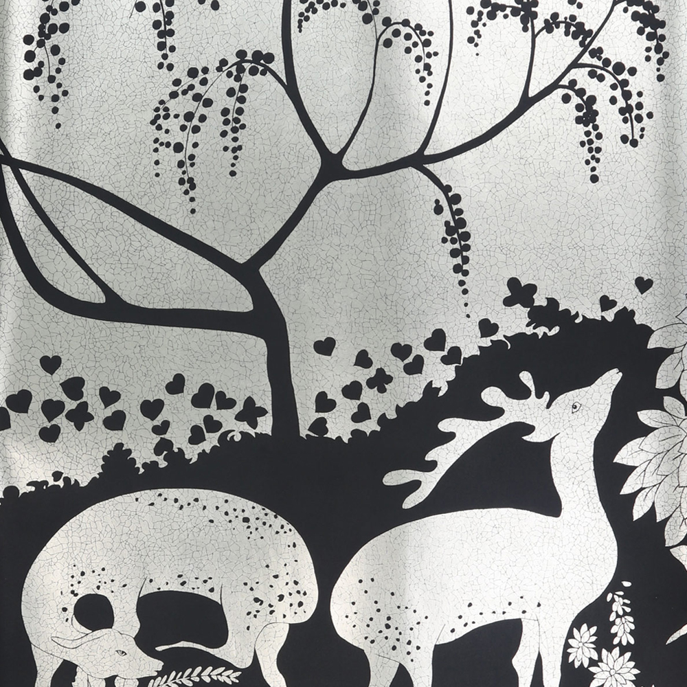 Обои ручная роспись в стиле Арт-деко Rateau Original colourway on Electrum gilded paper