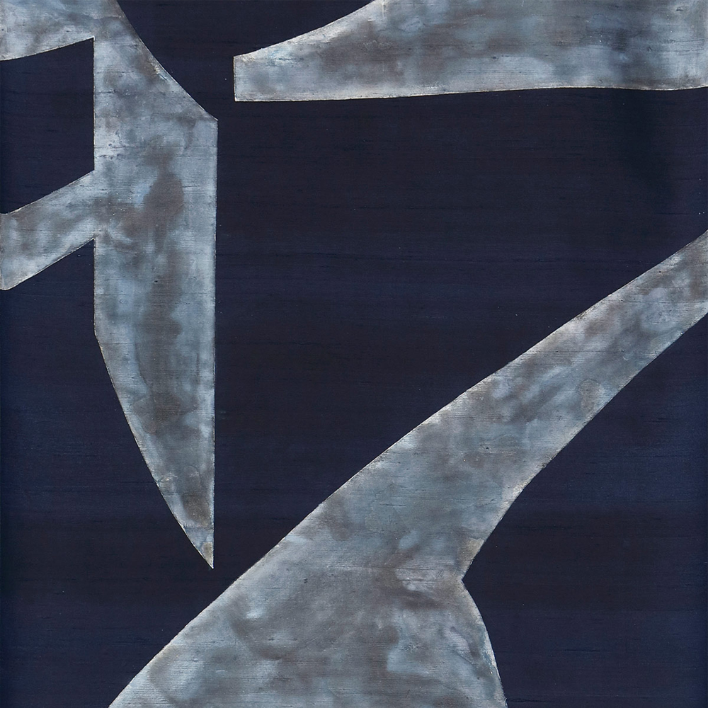 Обои ручная роспись в стиле Арт-деко Symphony Colourway SC-104 on Kyanite silk dupion