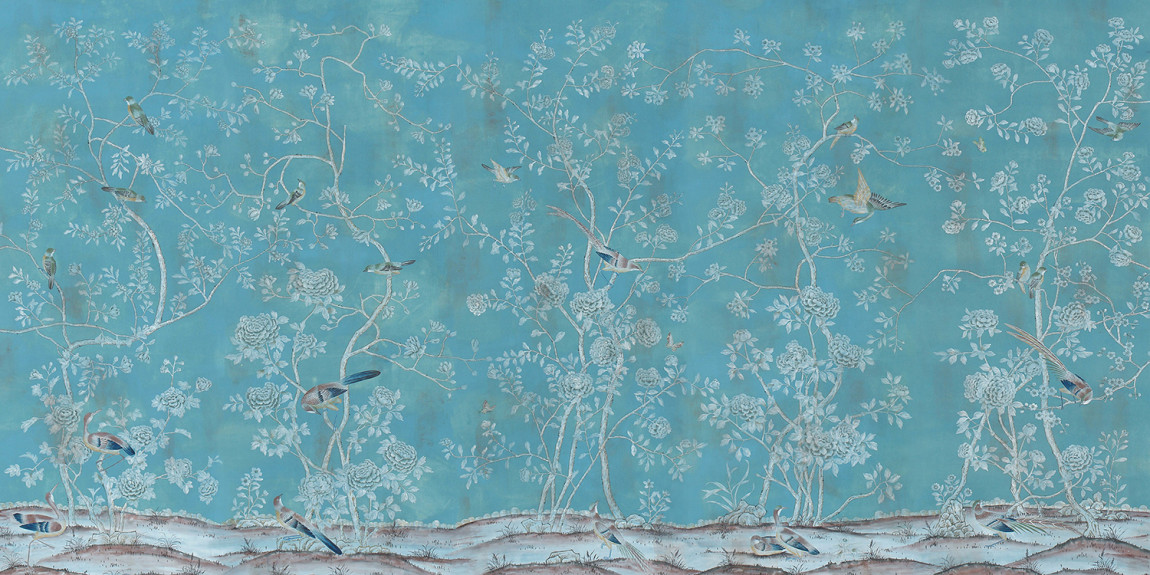 Обои ручной работы Earlham Blue