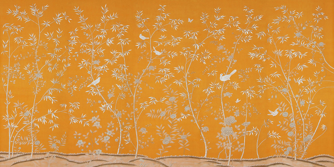 Обои шинуазри Portman Deep Orange