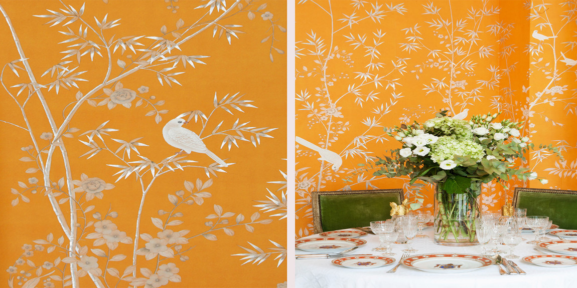 Обои шинуазри Portman Deep Orange