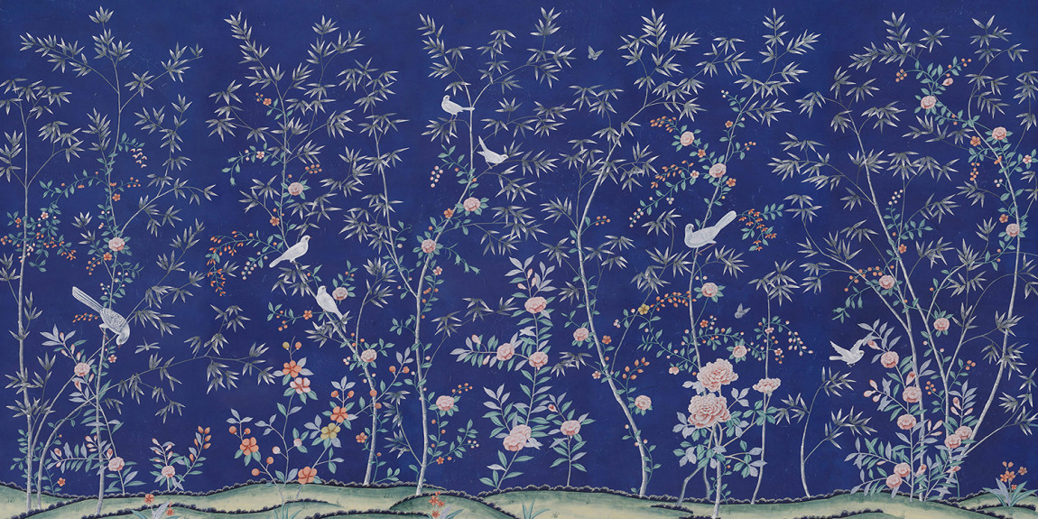 Обои шинуазри Portman Lapis Lazuli Edo