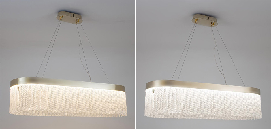 Овальная Светодиодная Люстра Harrison Brass