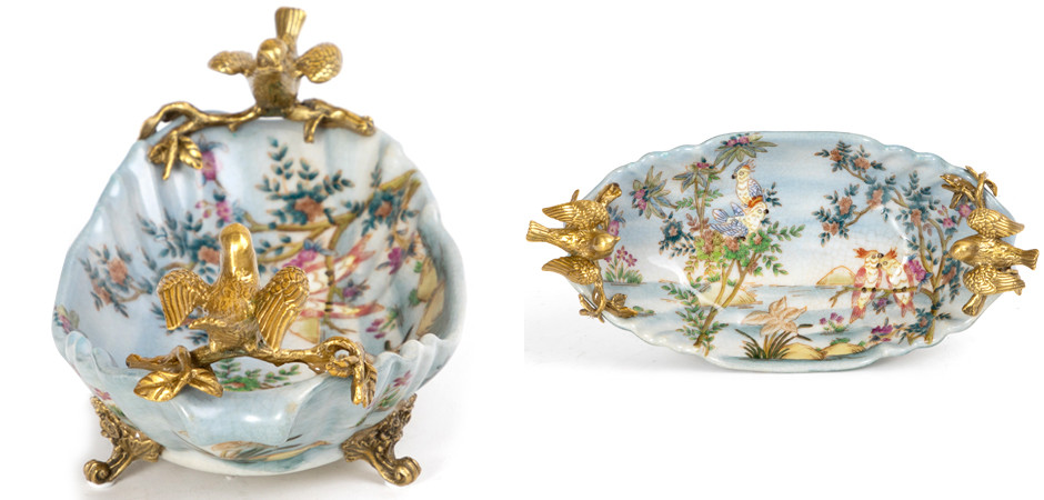 Овальное фарфоровое блюдо Blue Garden