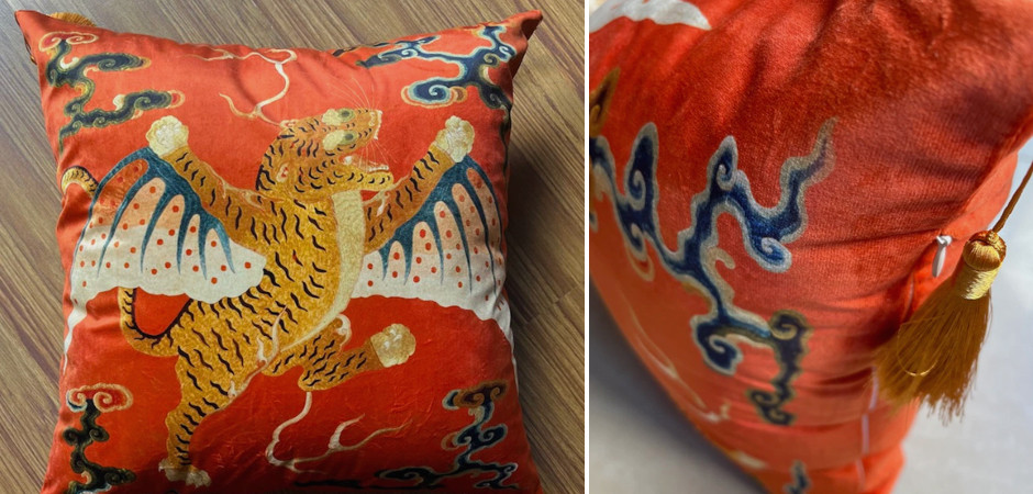 Оранжевая Подушка Китайский Тигр
