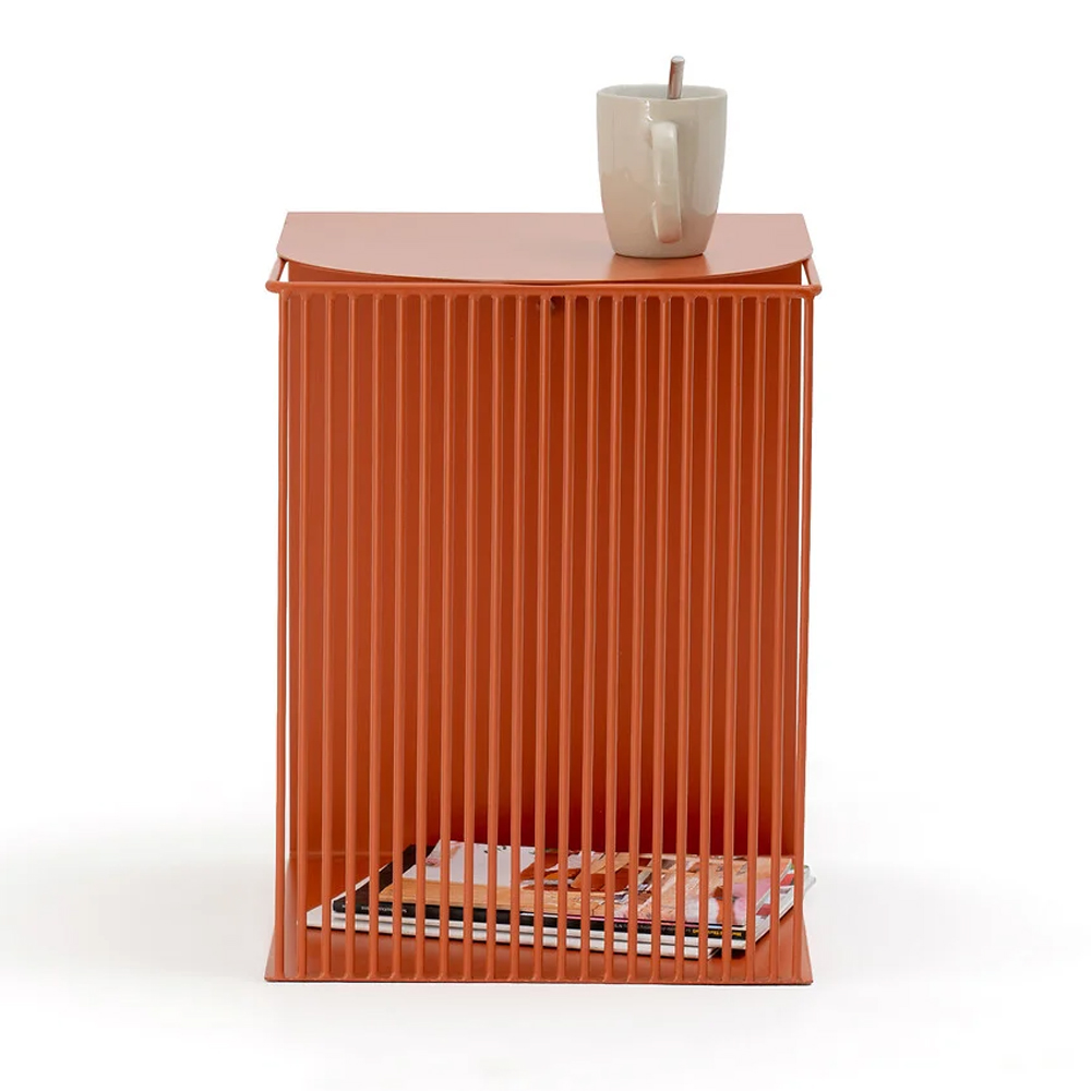 Оранжевый приставной стол из металла Lattice