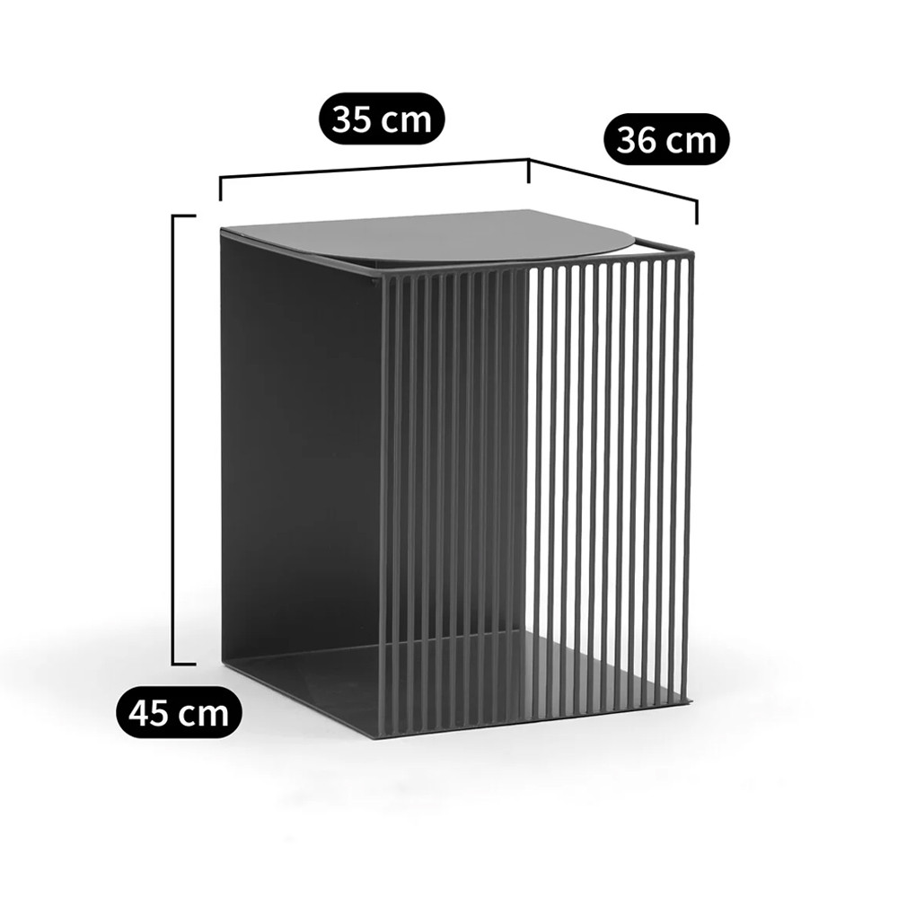 Оранжевый приставной стол из металла Lattice