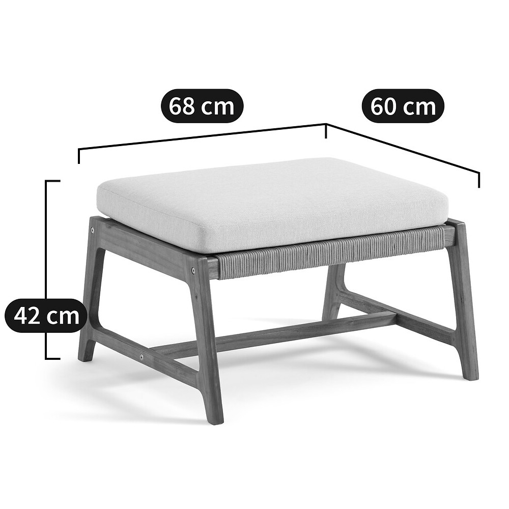 Оттоманка садовая из акации Comfortable