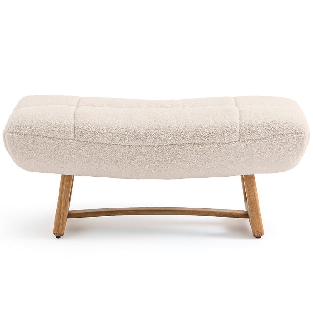 Оттоманка с обивкой букле Lino White Boucle Ottoman