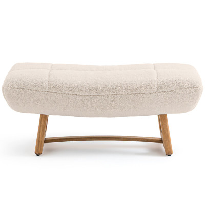 Оттоманка с обивкой букле Lino White Boucle Ottoman