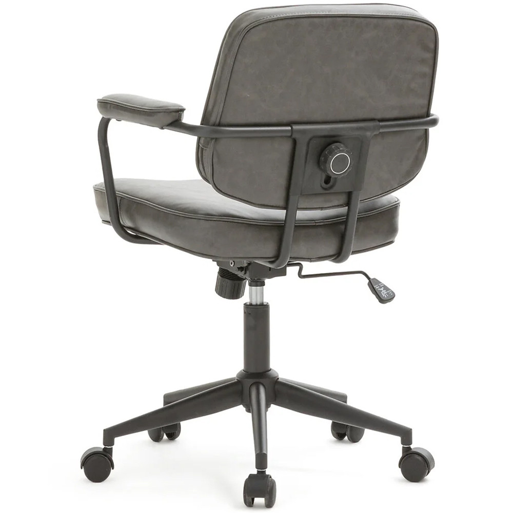 Офисное кресло в винтажном стиле на колёсах Glenn Dark Grey Chair