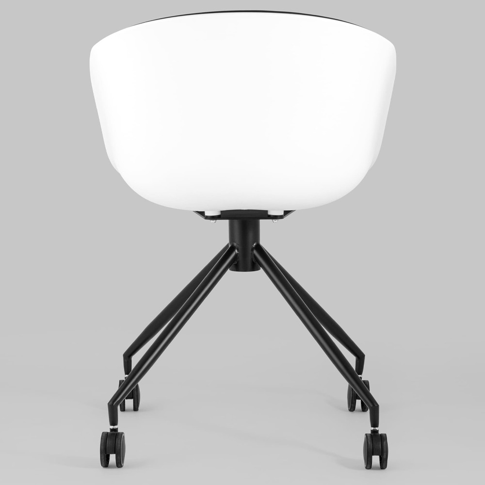 Офисное кресло из пластика с мягким сиденьем Eggshell Black