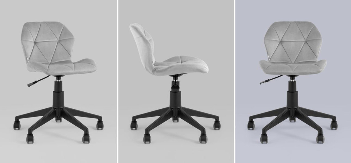 Офисный Стул Jeroen Chair Серый Велюр