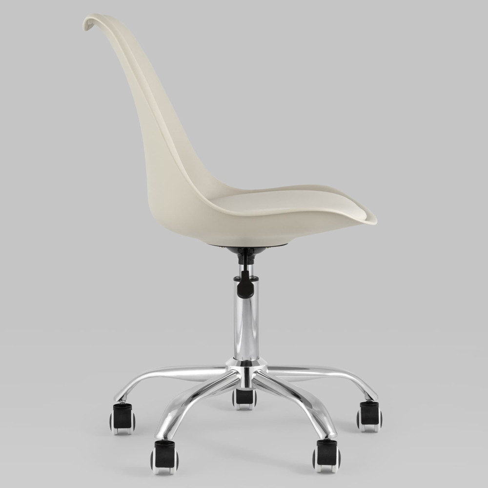 Офисный стул на металлическом основании EGGERY Beige