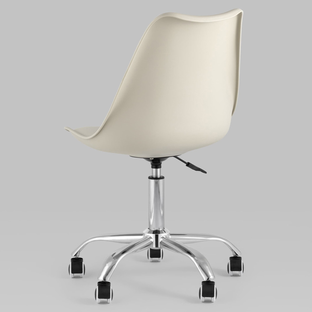 Офисный стул на металлическом основании EGGERY Beige