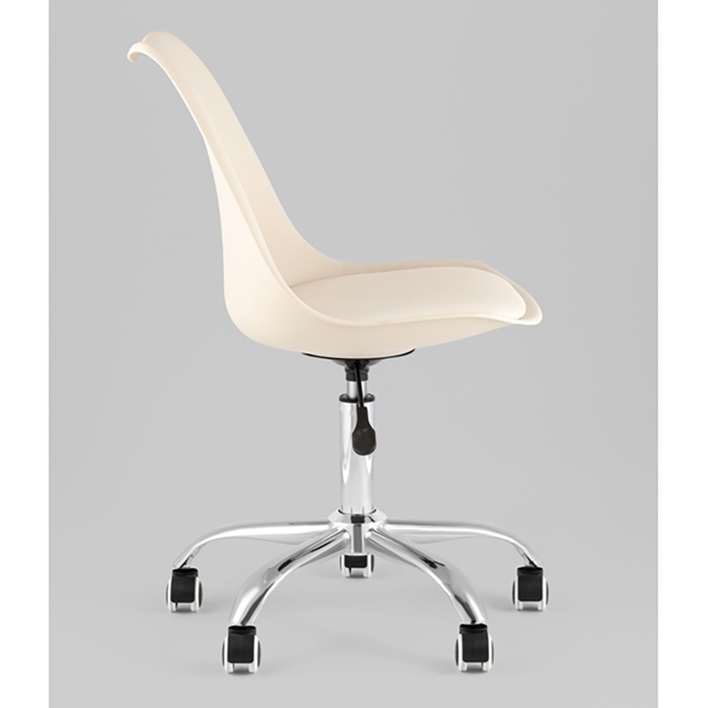 Офисный стул на металлическом основании EGGERY Beige пластик