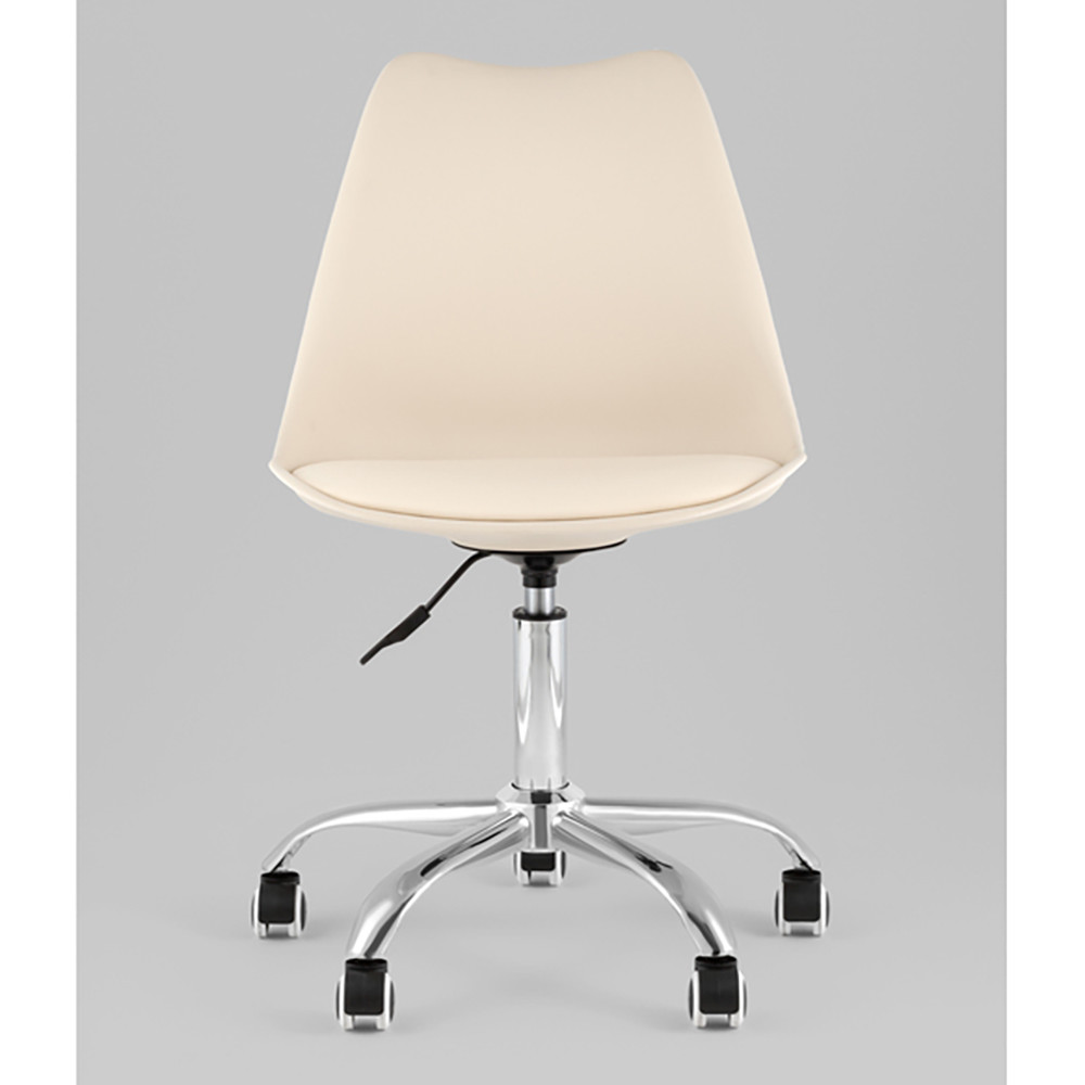 Офисный стул на металлическом основании EGGERY Beige пластик
