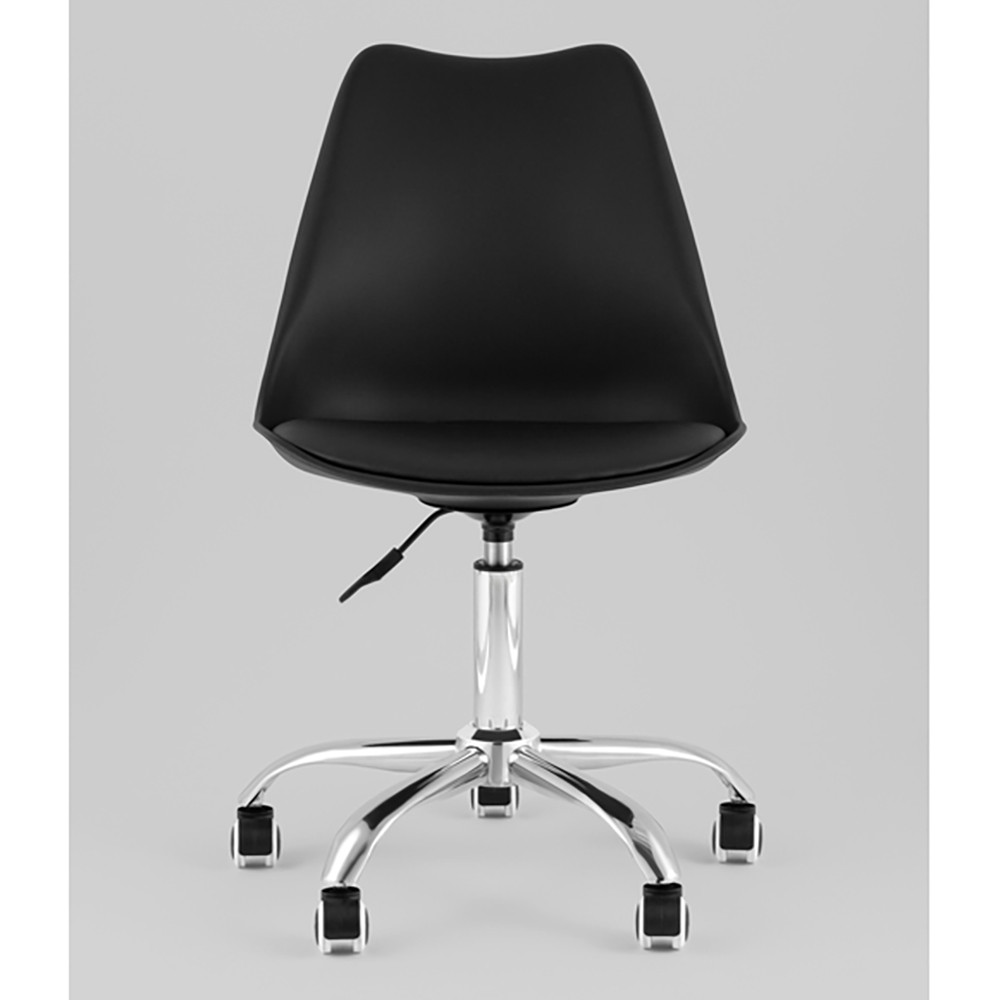 Офисный стул на металлическом основании EGGERY Black пластик