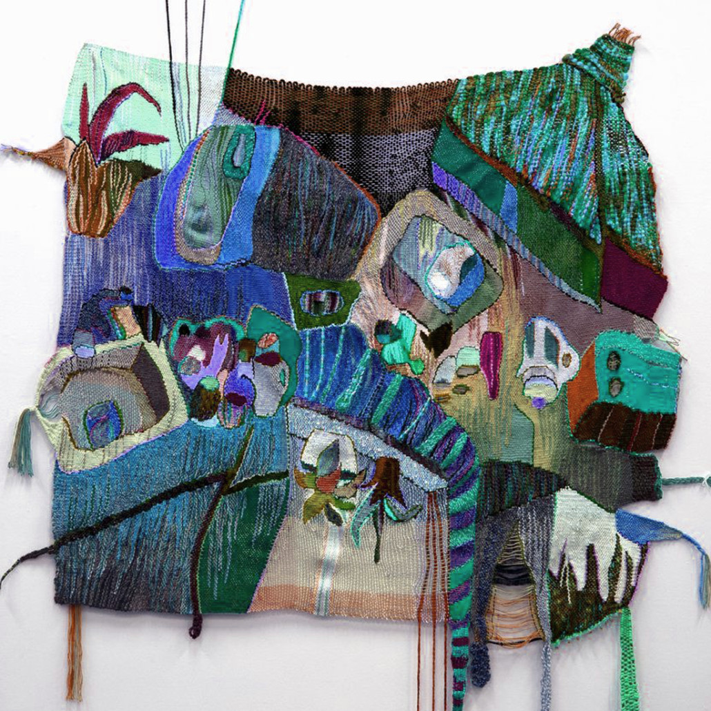 Панно гобелен яркие Пространство-Время TimeSpace Blue