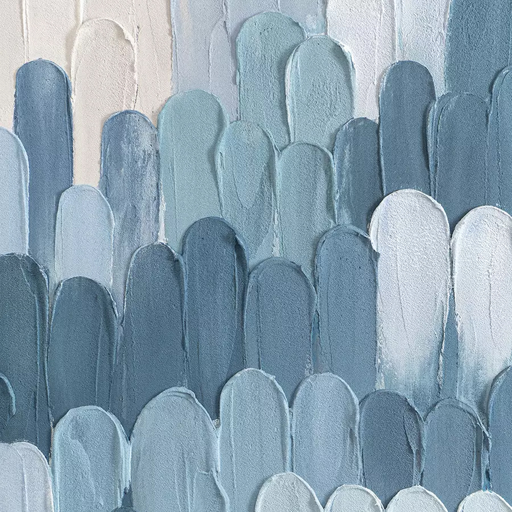 Панно декоративное с ручной росписью Blue Strokes