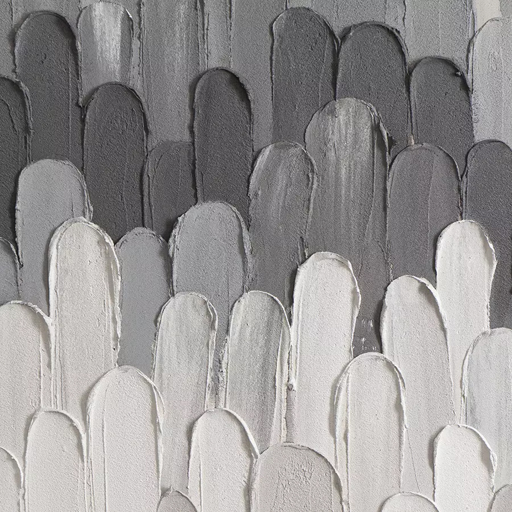 Панно декоративное с ручной росписью Gray Strokes