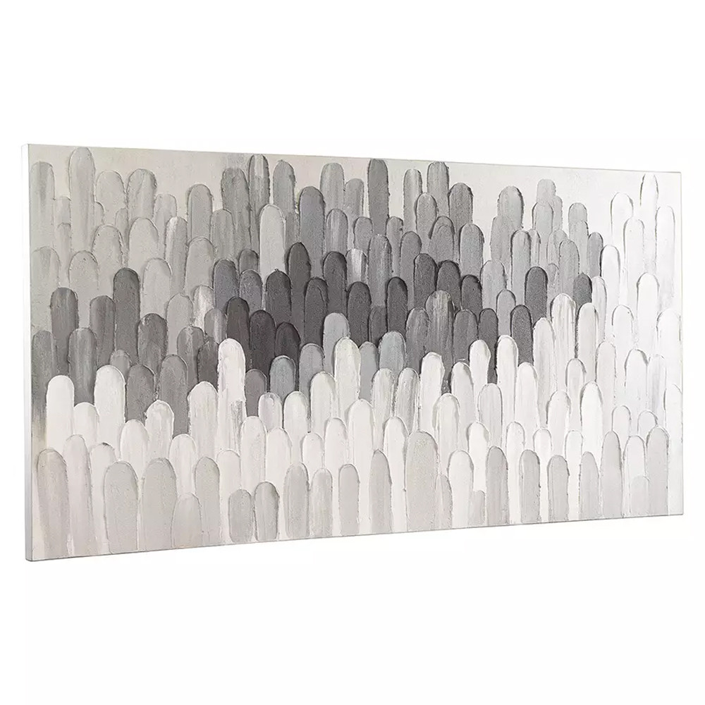 Панно декоративное с ручной росписью Gray Strokes