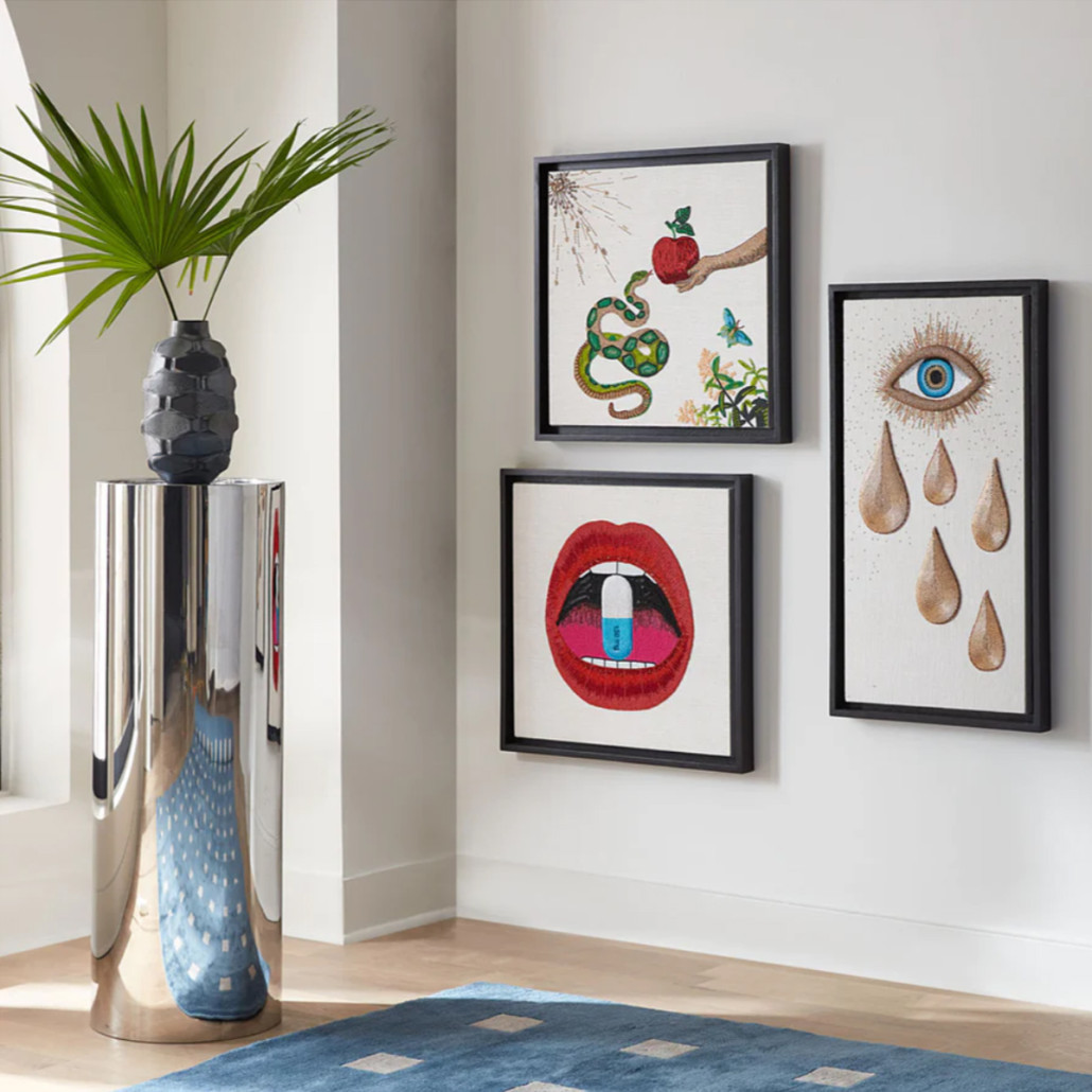 Панно Змея и яблоко вышивка бисер MUSE SNAKE & APPLE BEADED ART