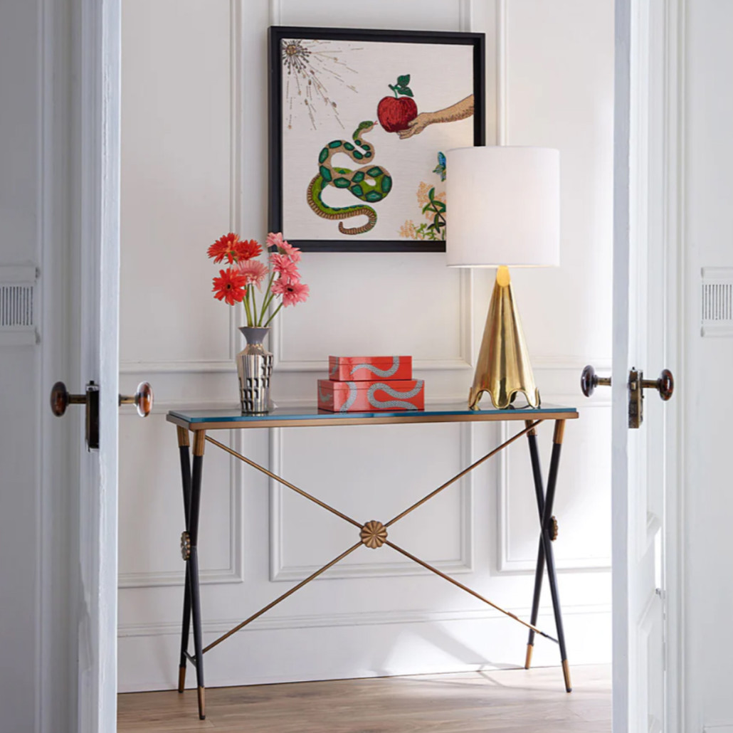 Панно Змея и яблоко вышивка бисер MUSE SNAKE & APPLE BEADED ART