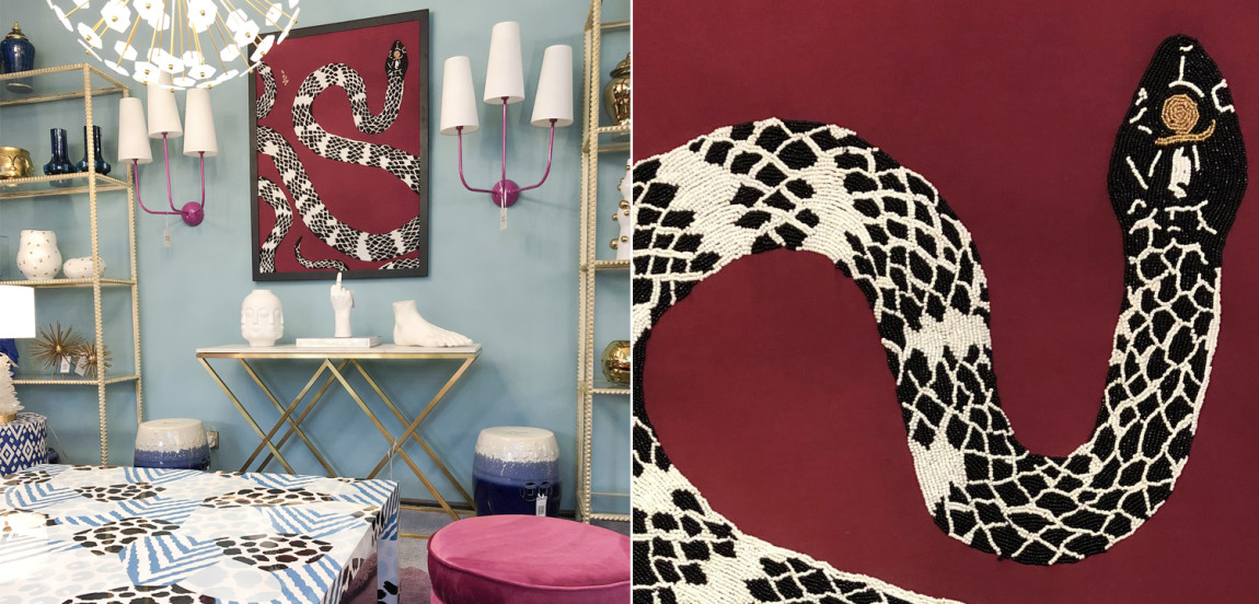 Панно из бисера Striped Snake