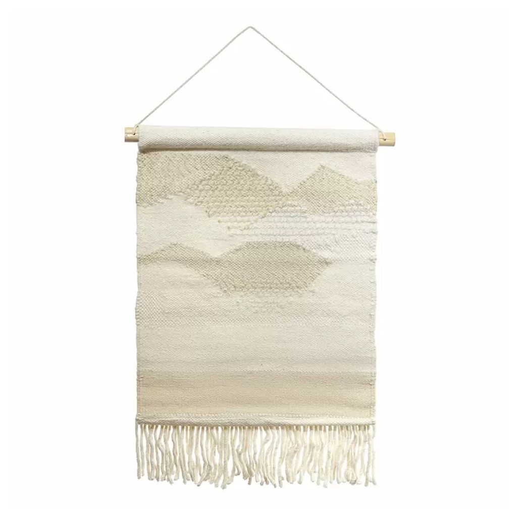Панно из шерсти и хлопка с узором Beige Calista Serene