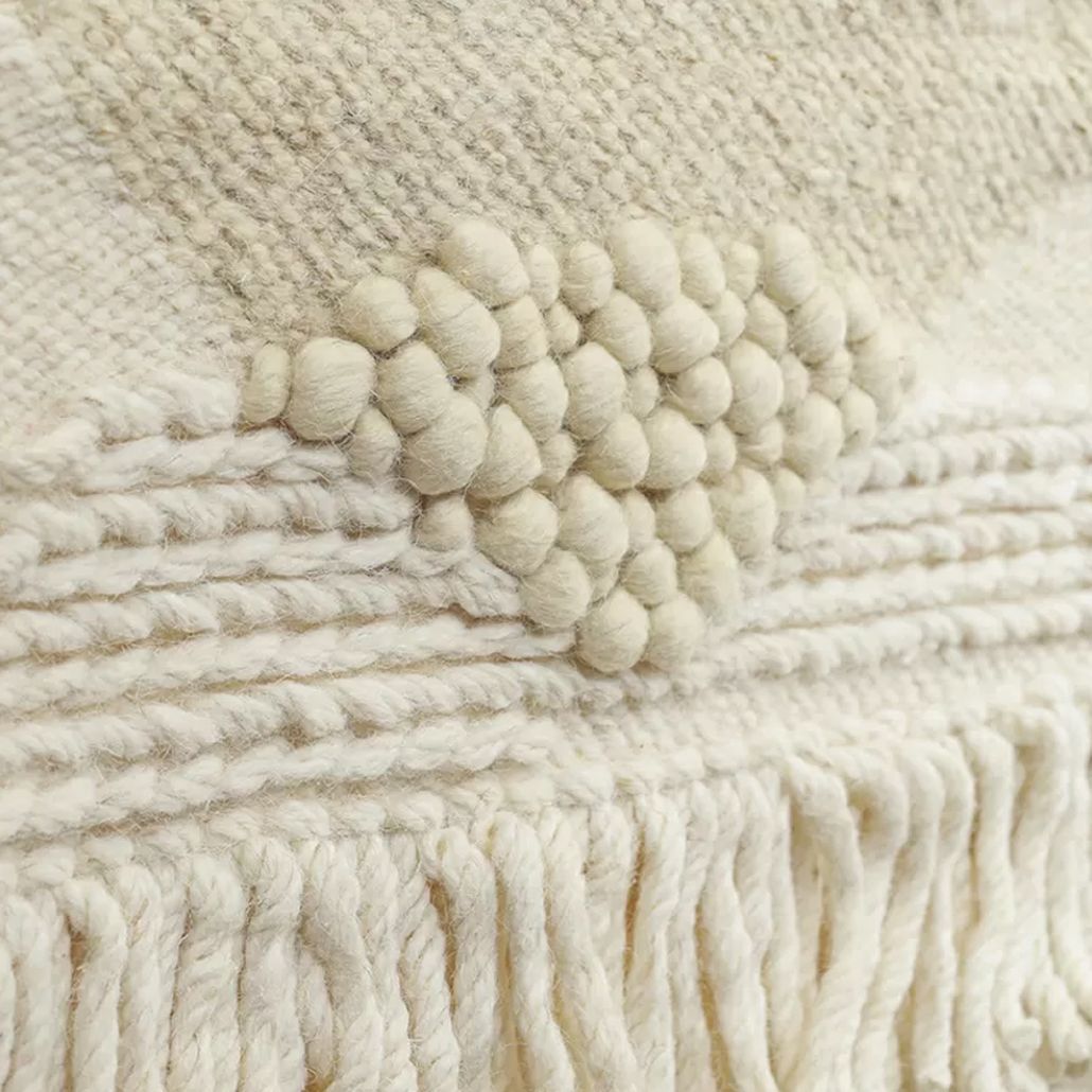 Панно из шерсти и хлопка с узором Beige Calista Serene