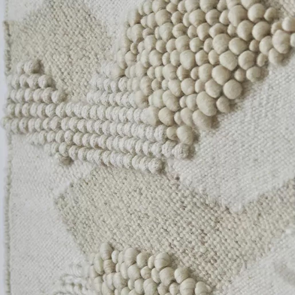 Панно из шерсти и хлопка с узором Beige Calista Serene