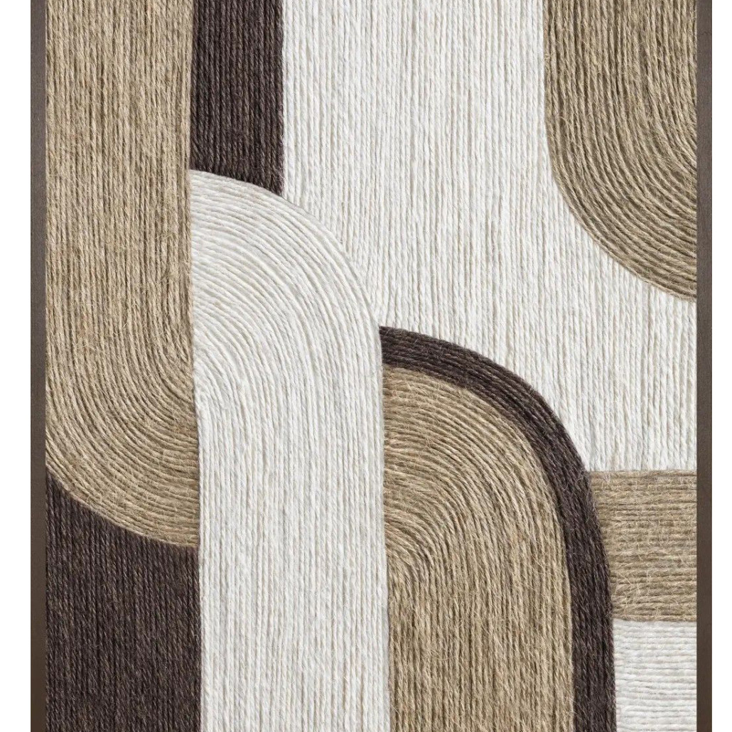 Панно из шнура геометрическая абстракция wall panel line II