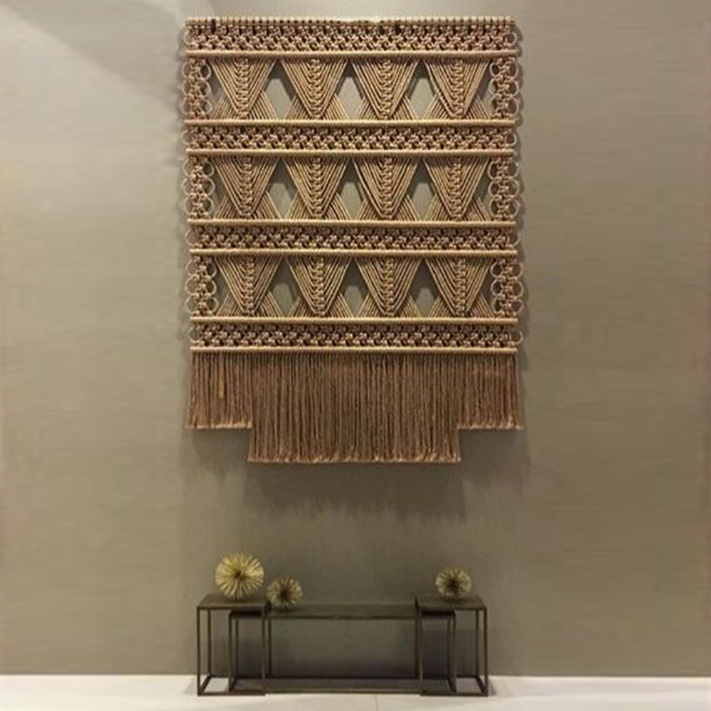 Панно Макраме коричневый цвет