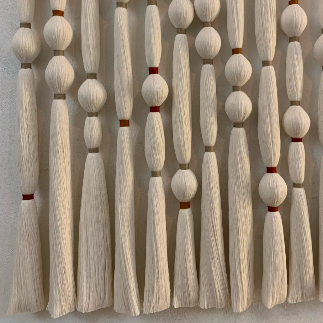 Панно на стену из хлопковых нитей White Morse Wall Hanging