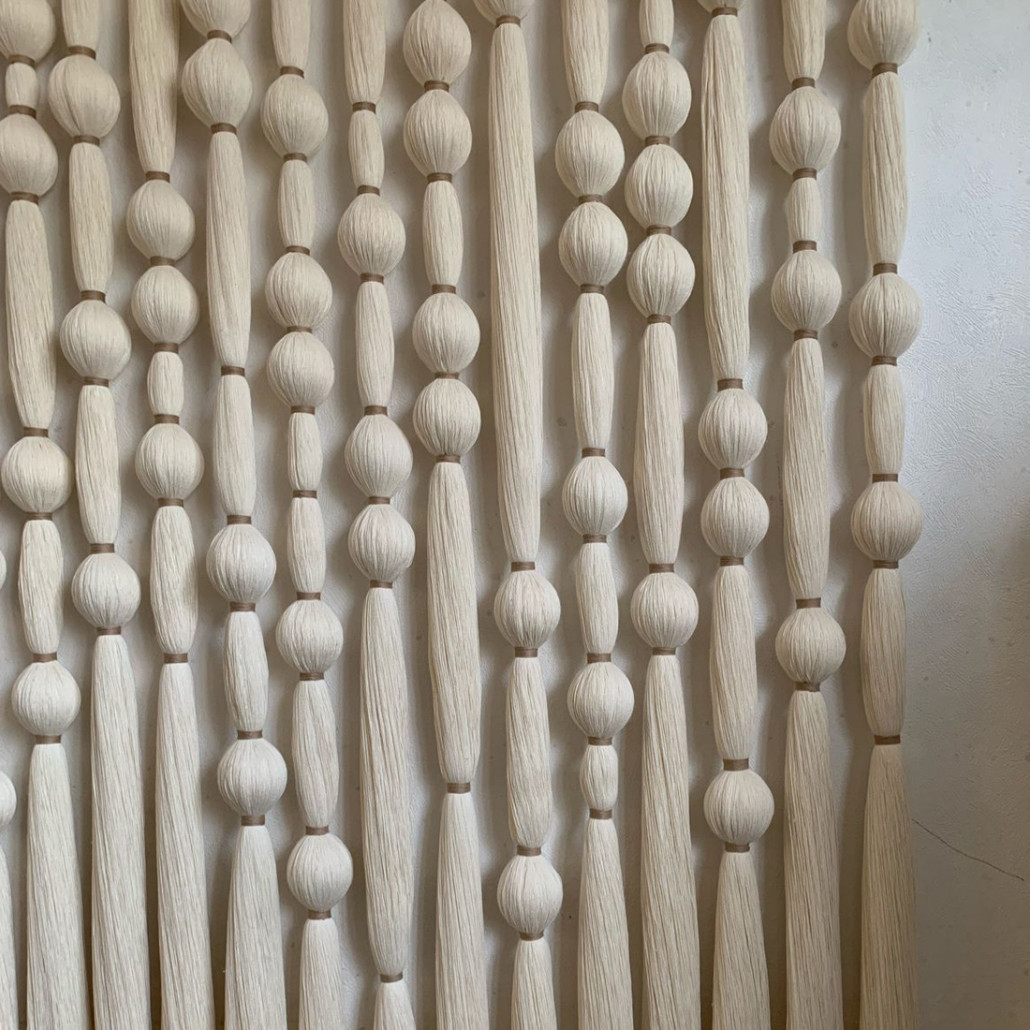 Панно на стену из хлопковых нитей White Morse Wall Hanging