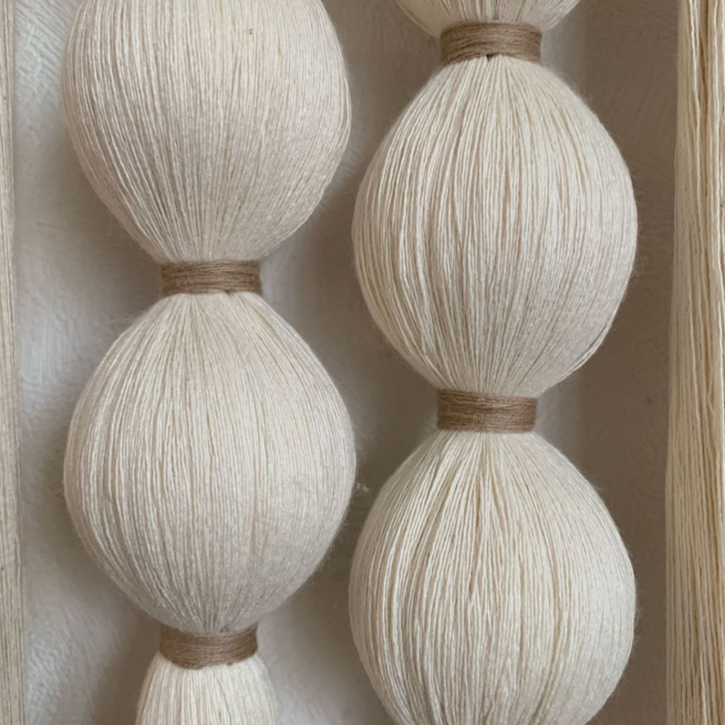 Панно на стену из хлопковых нитей White Morse Wall Hanging