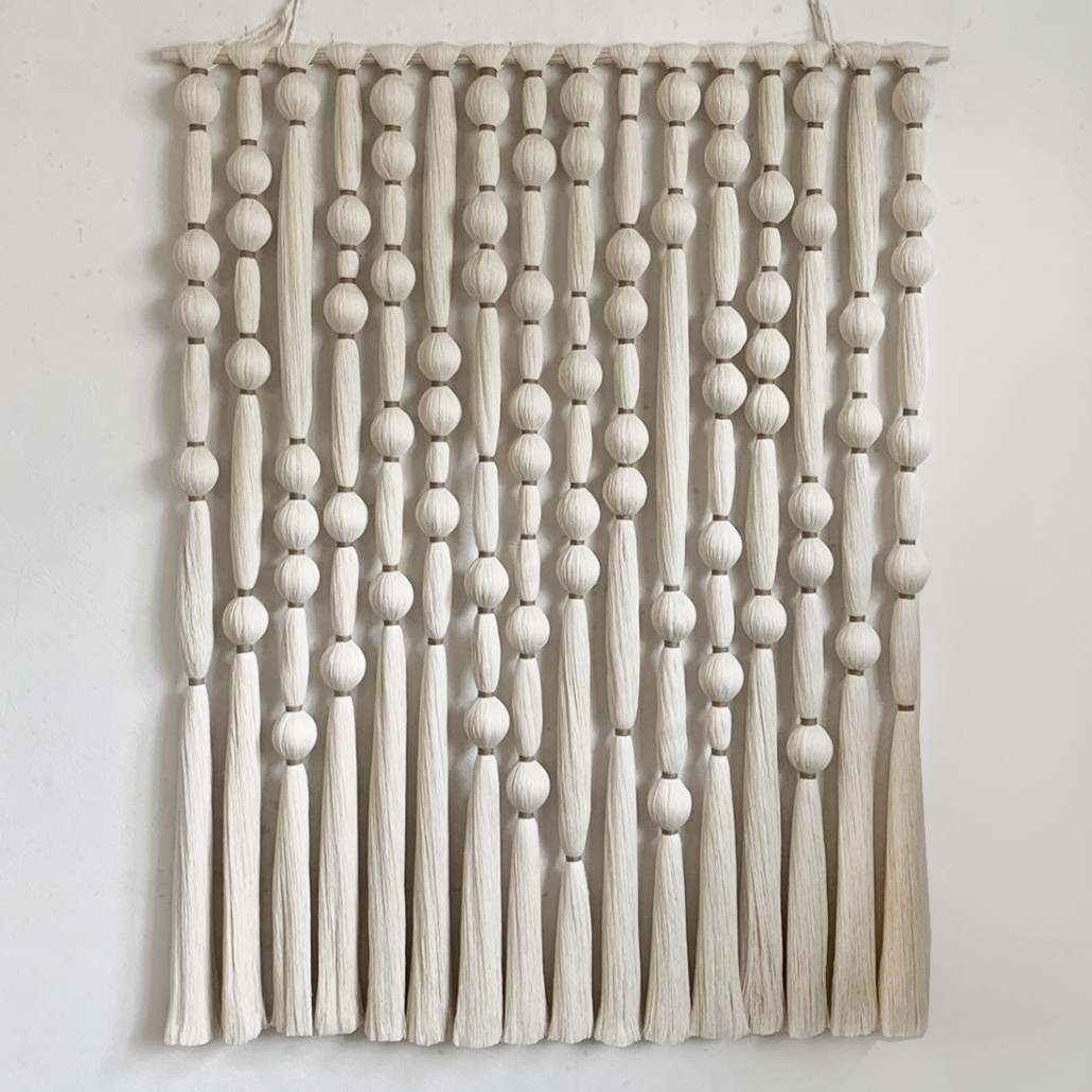 Панно на стену из хлопковых нитей White Morse Wall Hanging