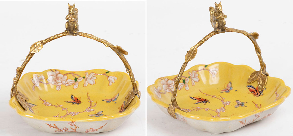 Пепельница желтая с белкой Squirrel