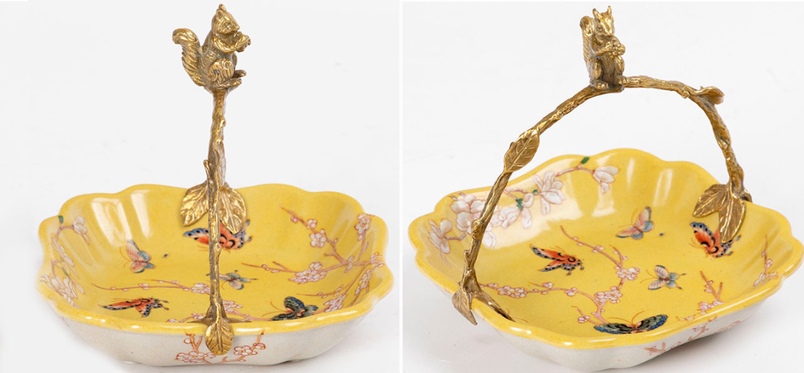 Пепельница желтая с белкой Squirrel