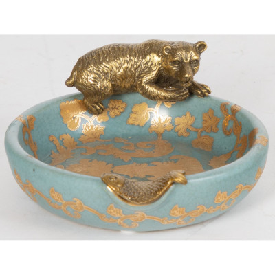 Пепельница фарфоровая Bear