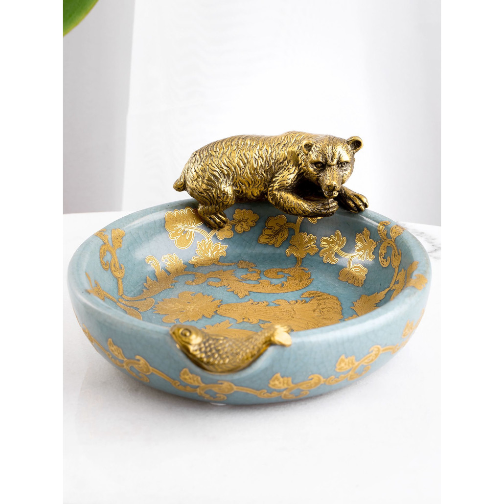 Пепельница фарфоровая Bear