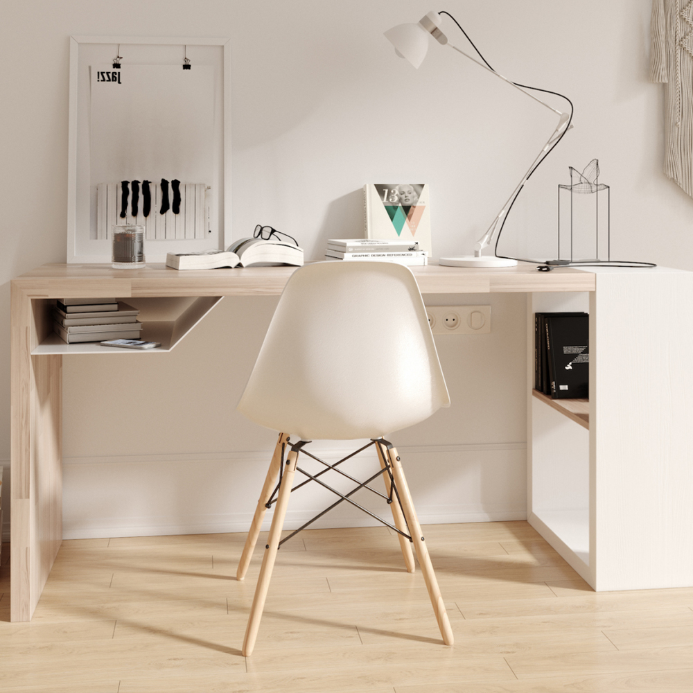 Письменный стол прямоугольный с полочкой под столешницей EcoComb