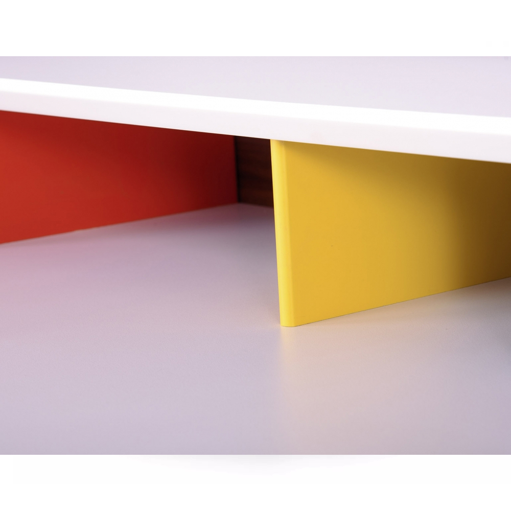 Письменный стол с 2-мя чёрными выдвижными ящиками и нишей с цветными разделителями Ballan