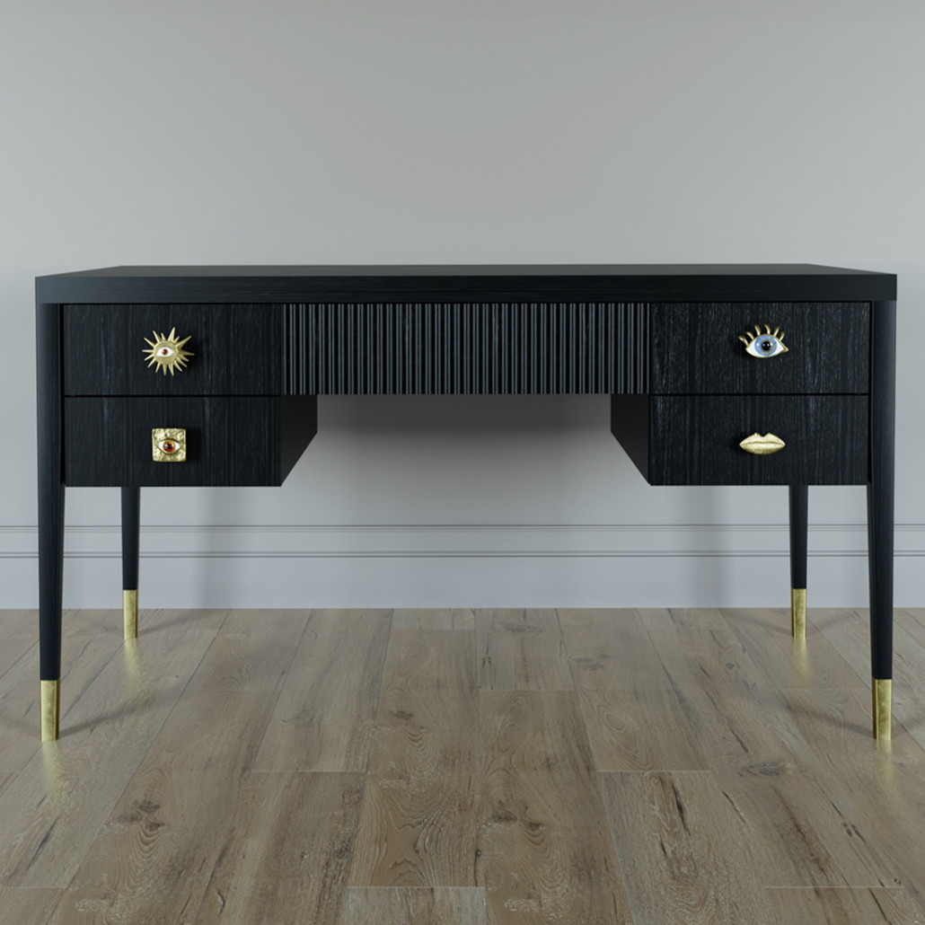 Письменный стол с 4-мя ящиками Elsa Dreams Black