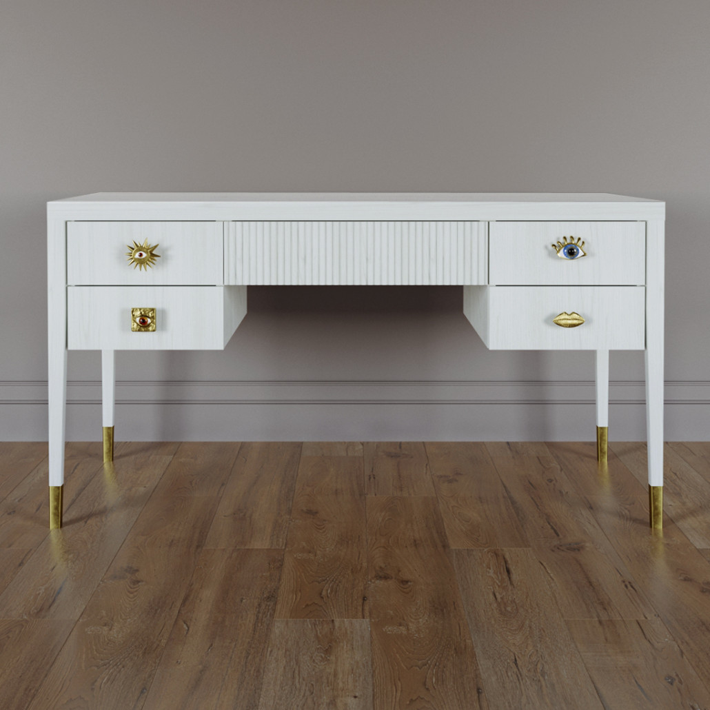 Письменный стол с 4-мя ящиками Elsa Dreams White