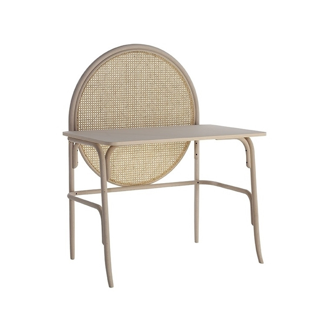 Письменный стол с круглой плетёной панелью для крепления заметок Allegory