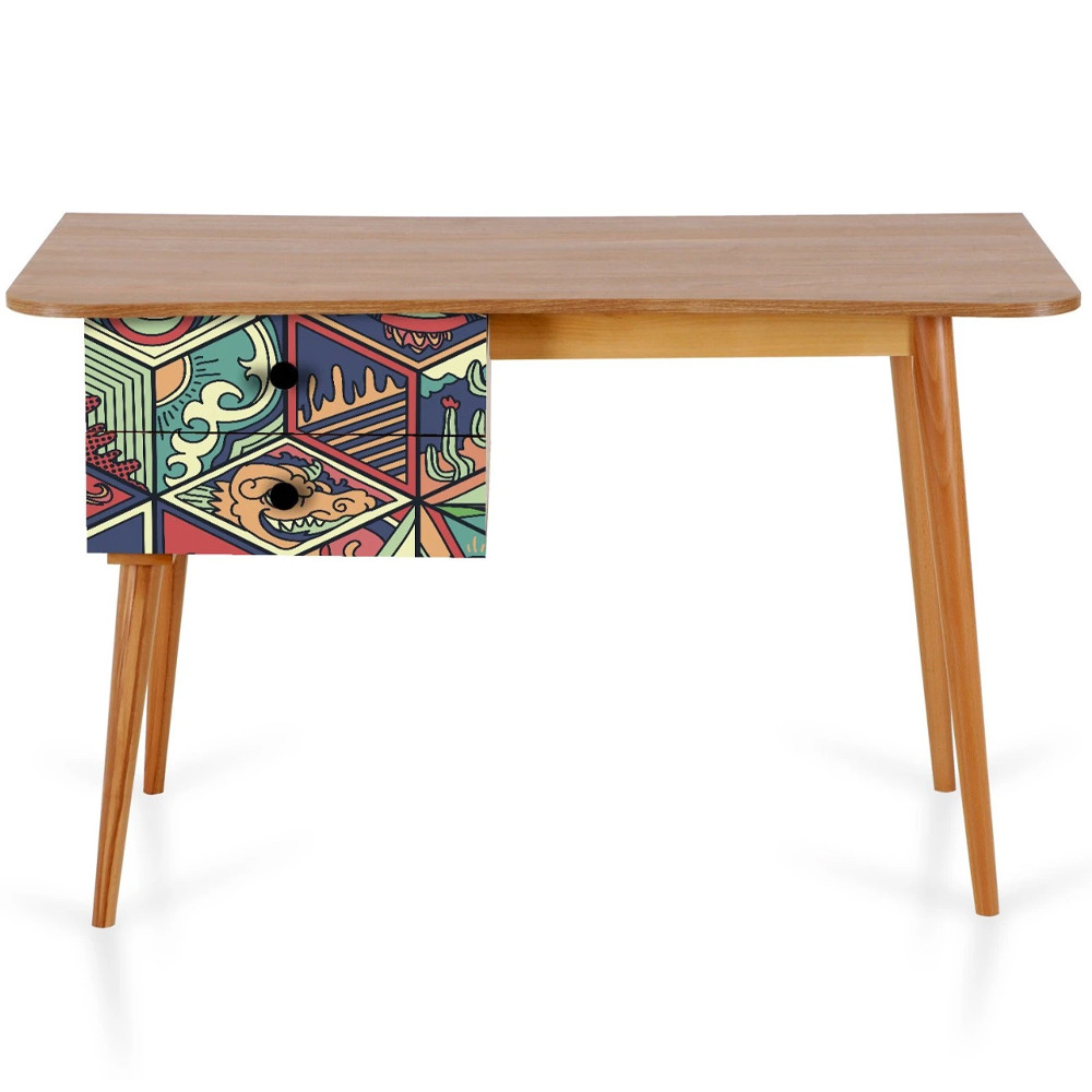 Письменный стол с принтом на ящиках Elise Desk